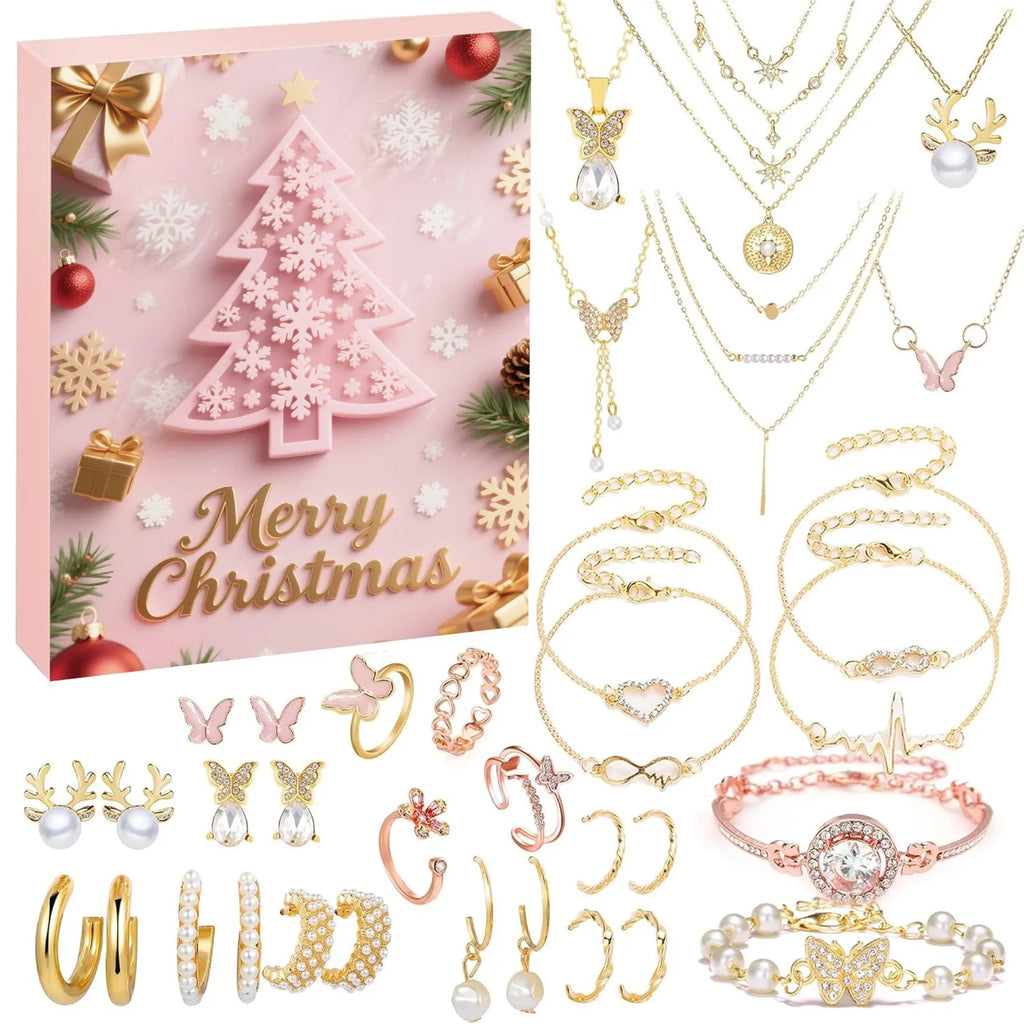 24-Day Christmas Advent Calendar – Jewelry Surprise Set Advent Calendar Set Babs D One Size