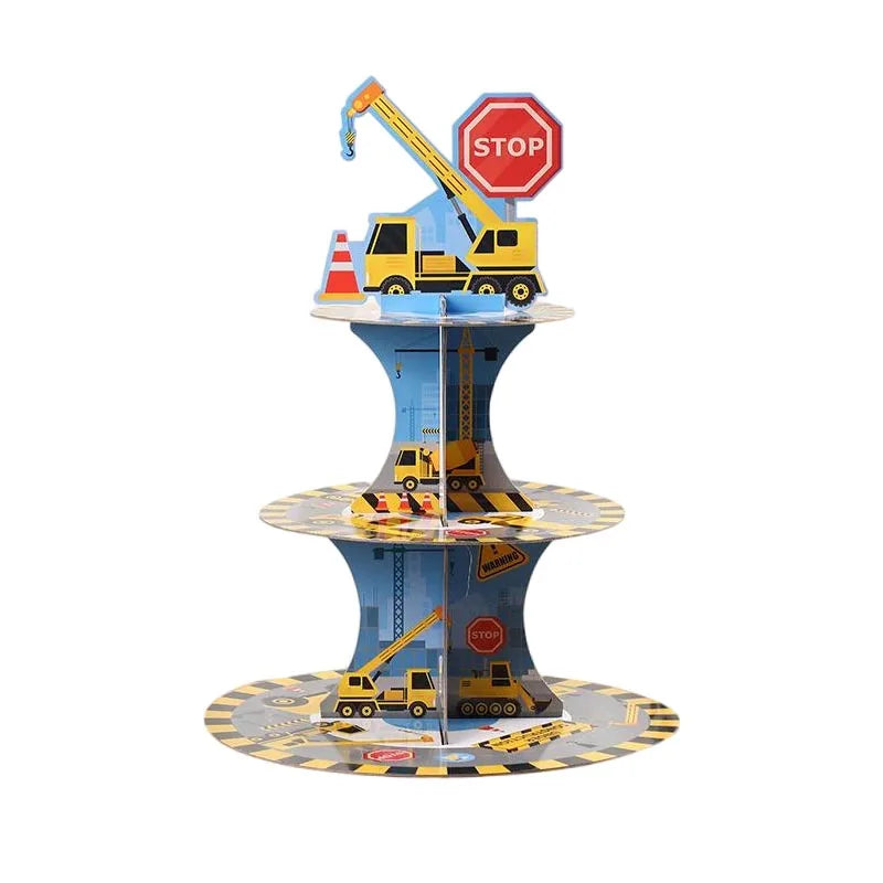 Construction Cake Toppers – Dump Truck & Excavator Party Decor Cake Toppers Babs MINT GREEN