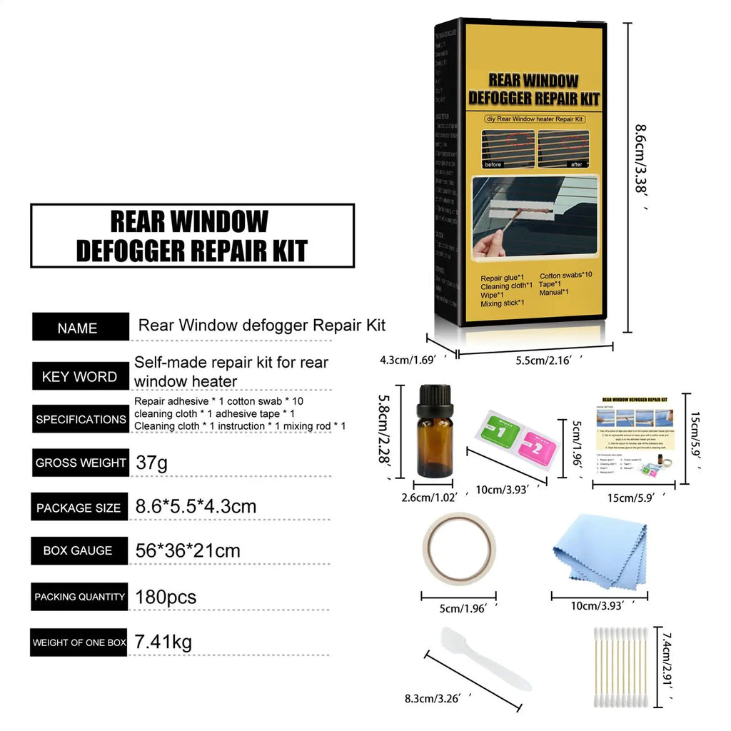 Car Rear Window Defogger Repair Kit – Fix Defroster Grid Lines Defogger Repair Kit Babs