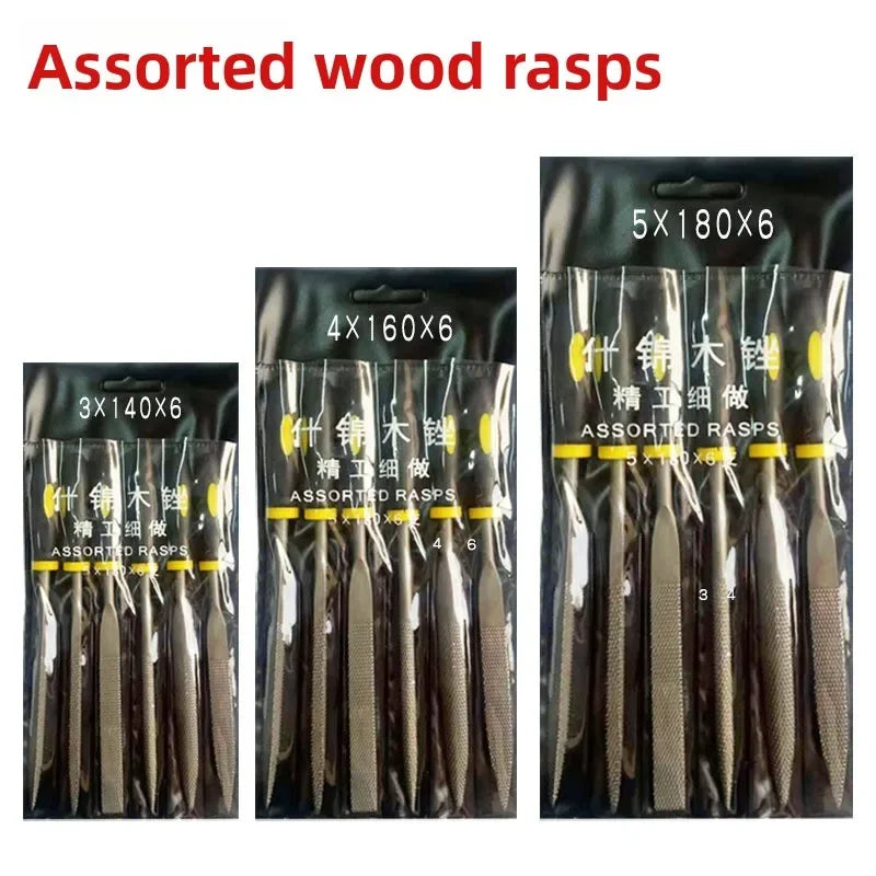 6-Piece Needle File Set – High-Carbon Steel, 140mm Files Needle File Set Babs