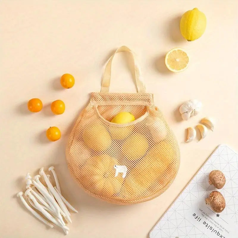 Reusable Mesh Storage Bag – Fruit, Veggie & Grocery Organizer Mesh Storage Bag Babs