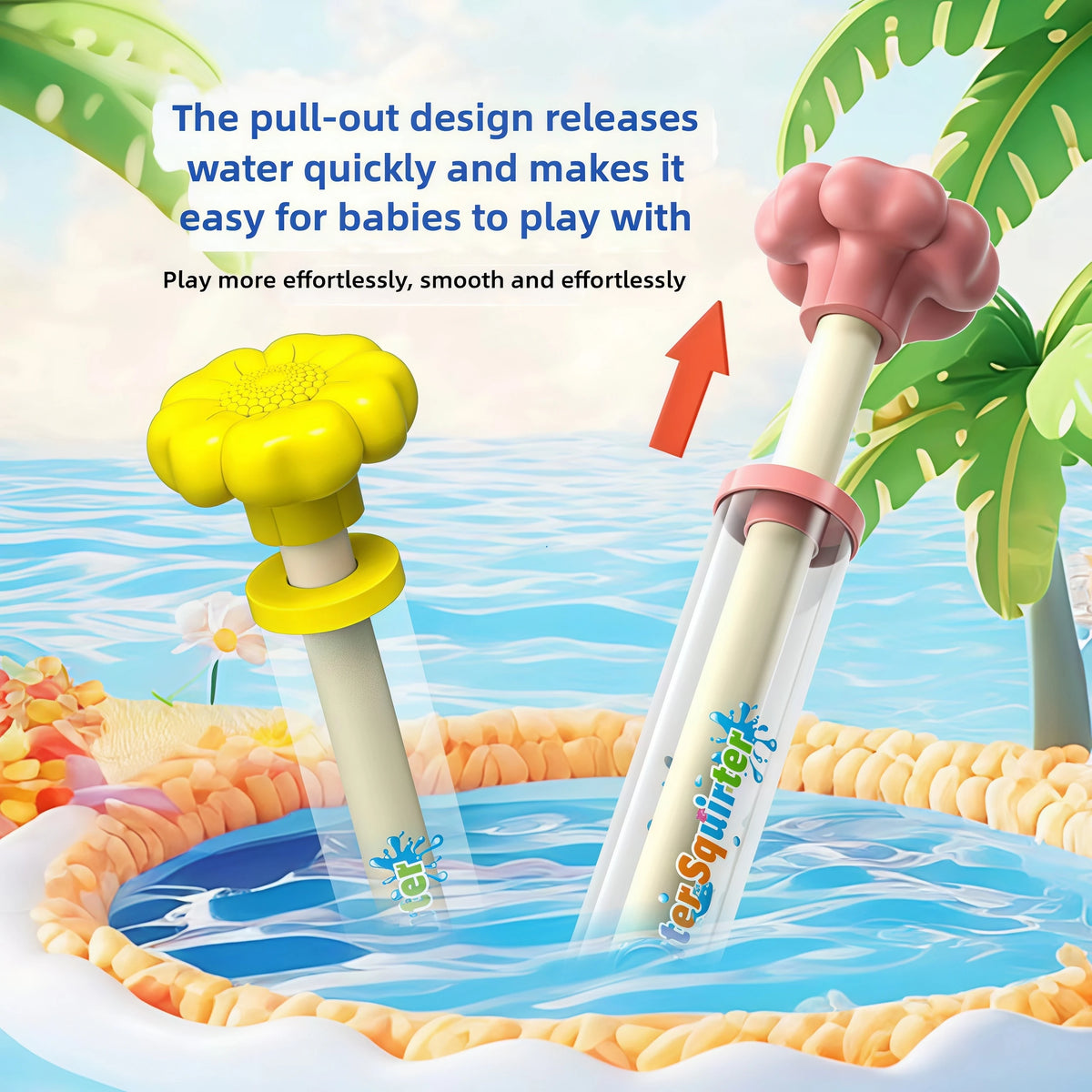 Fireworks Push Water Gun – Outdoor Pool & Lawn Splash Toy Water Spray Toy Babs
