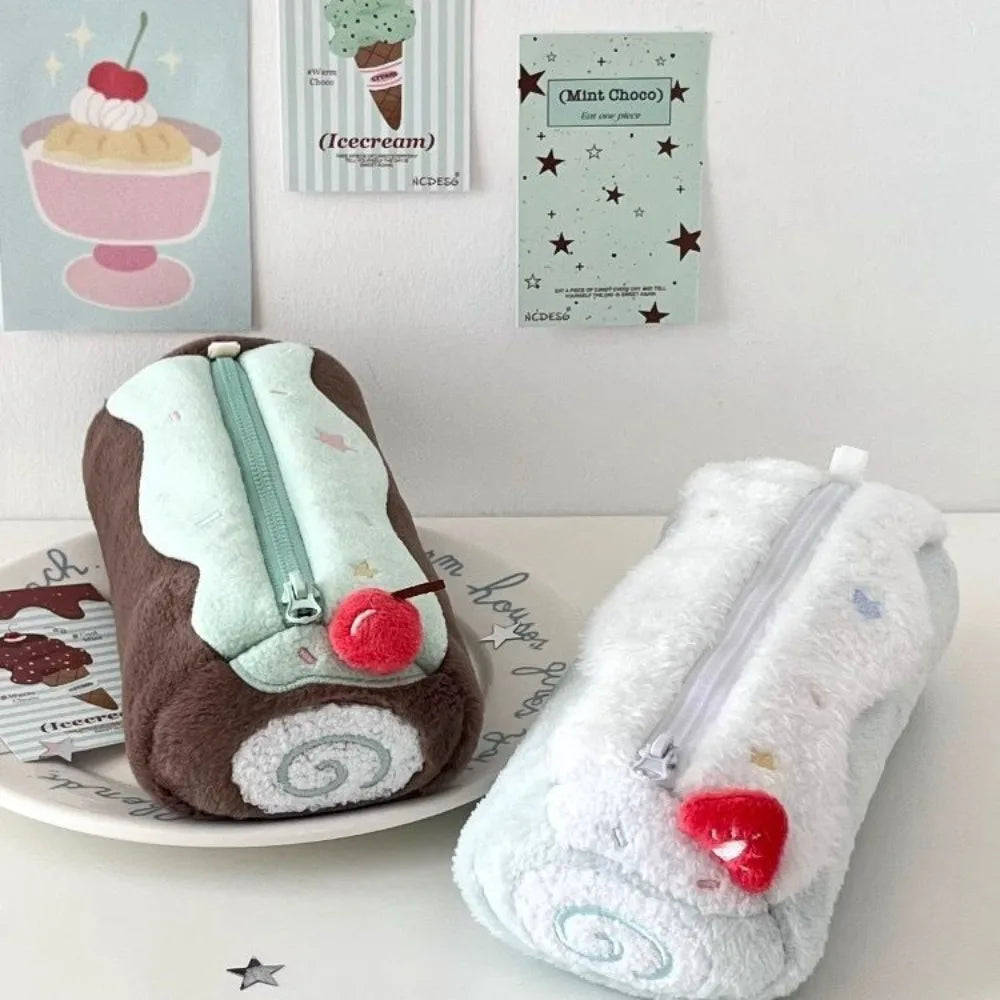 Plush Pencil Case – Cute Large Capacity Student Stationery Bag Plush Pencil Case Babs
