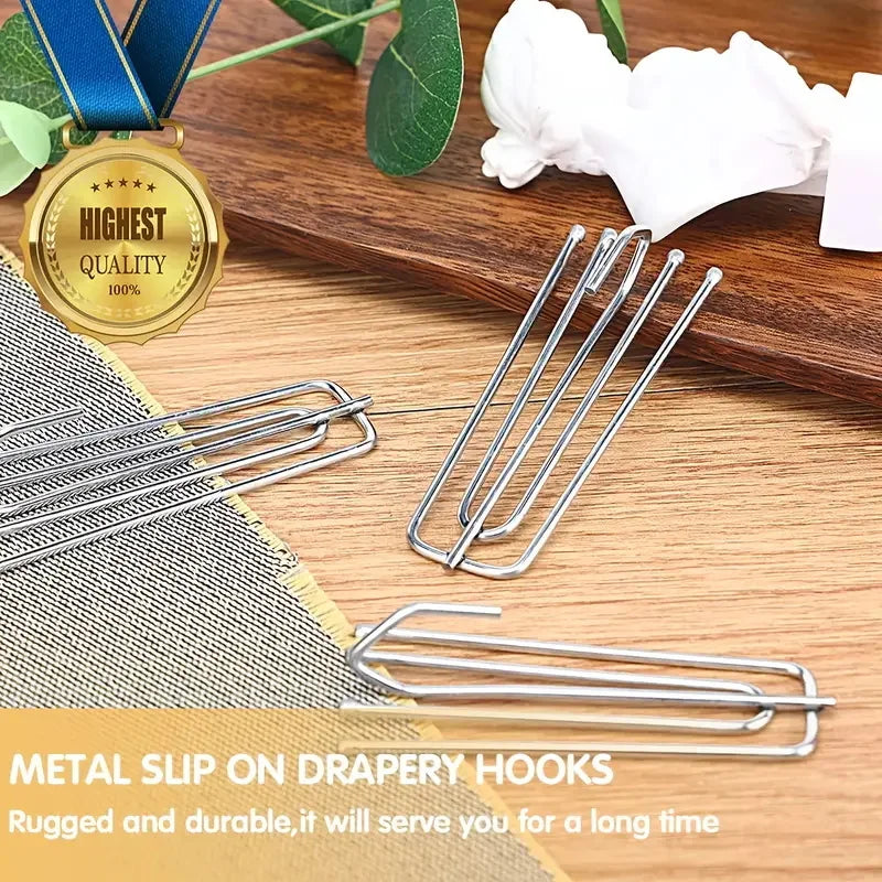 30-Pack 4-Pin Metal Pleat Curtain Hooks – Clip Style Curtain Hooks Babs