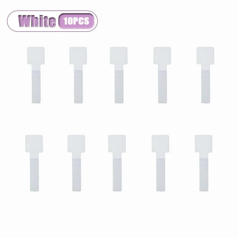 Self-Adhesive Reusable Cable Ties & Cord Holders 10-20 Pcs Cable Cord Organizer Babs White-10PCS