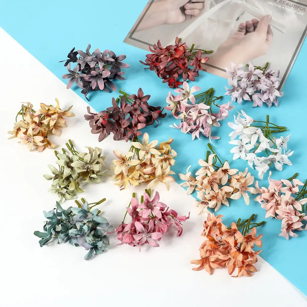 Silk Artificial Orchid Flower Heads | 10 or 20 Pack | Home & Wedding Artificial Silk Flowers Babs