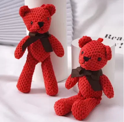 16cm Pineapple Bear Plush Toy – Mini Teddy Keychain Gift Stuffed Plush Toy Babs 16cm-Red others
