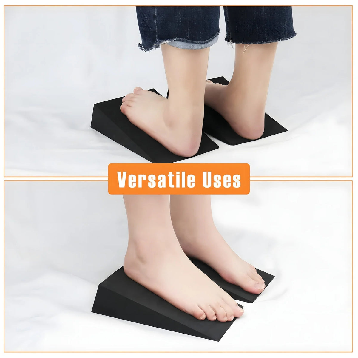 2-Pack Squat Wedge Blocks | Non-Slip Foam Heel Slant Board Squat Wedge Blocks Babs