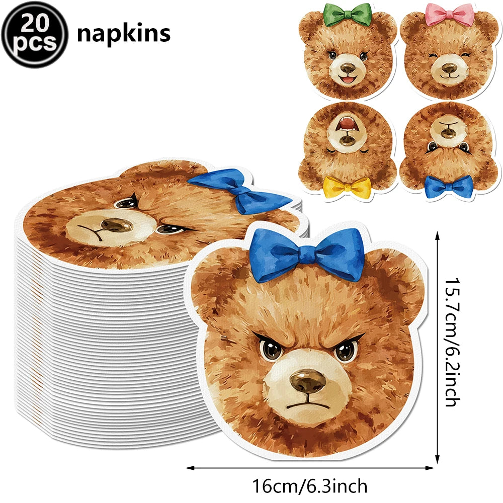 Teddy Bear Party Supplies – Plates, Napkins, Balloon & Decor Party Supplies Set Babs Olive