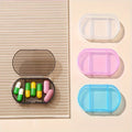 4-Pack Mini 3-Compartment Pill Organizer – Flip-Top Case Pill Organizer Case Babs 4pcs
