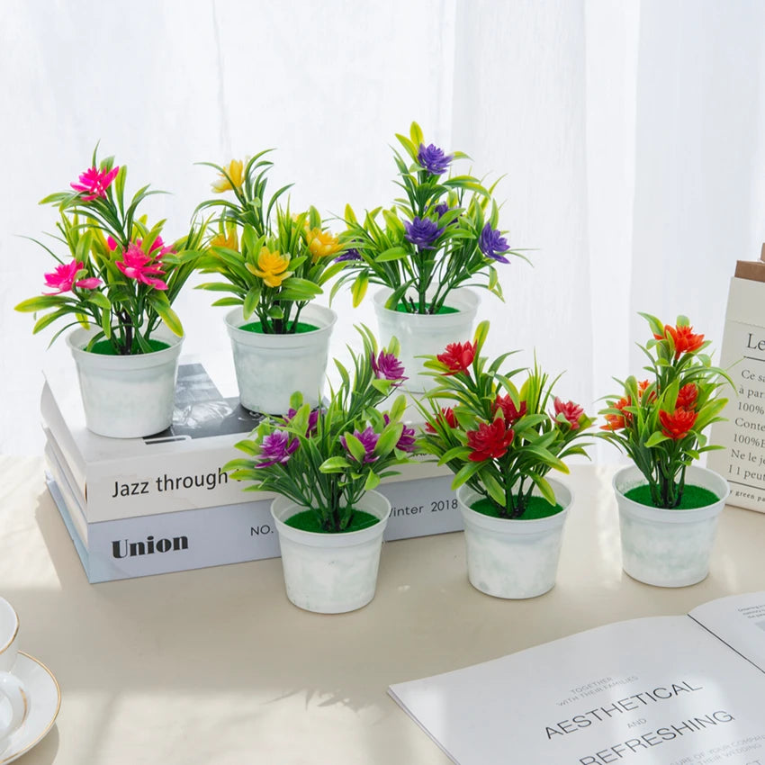 Mini Artificial Flower Bonsai – Potted Home & Wedding Décor Artificial Flower Bonsai Babs