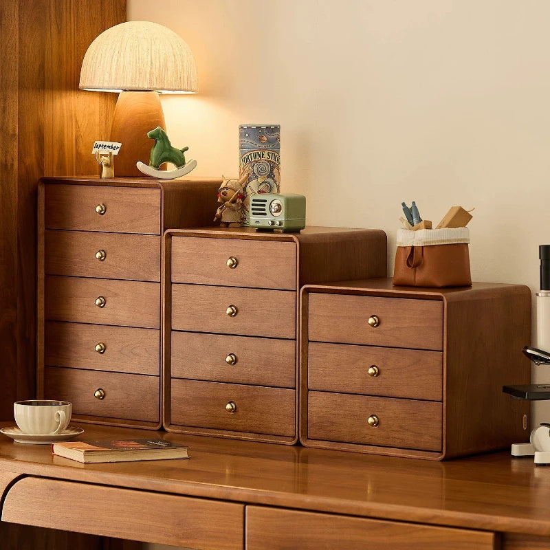 Solid Wood Retro Jewelry & Desktop Storage Box Organizer Wood Storage Organizer Babs