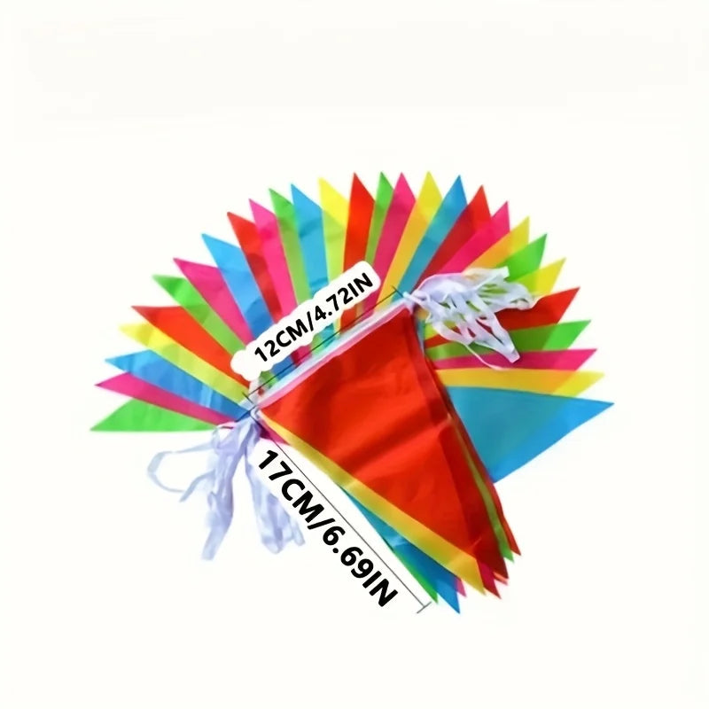 Colorful Triangle Pennant Banner Flags | Party Garland 100-500 Pcs Party Flag Garland Babs