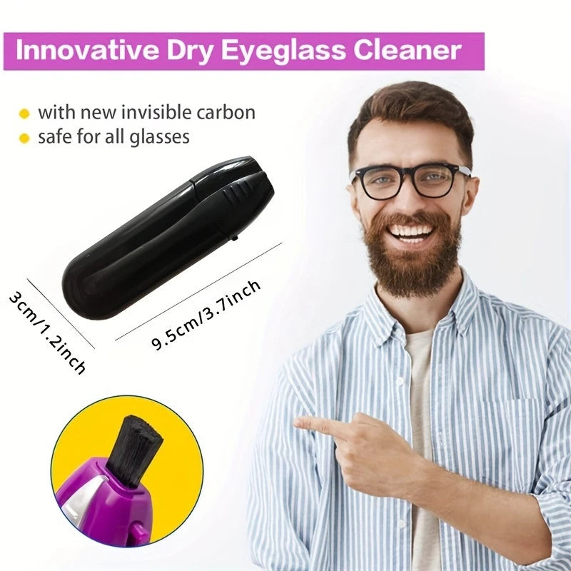 Portable Eyeglass Cleaning Brush Set – Microfiber Lens Care Eyeglass Cleaning Brush Babs