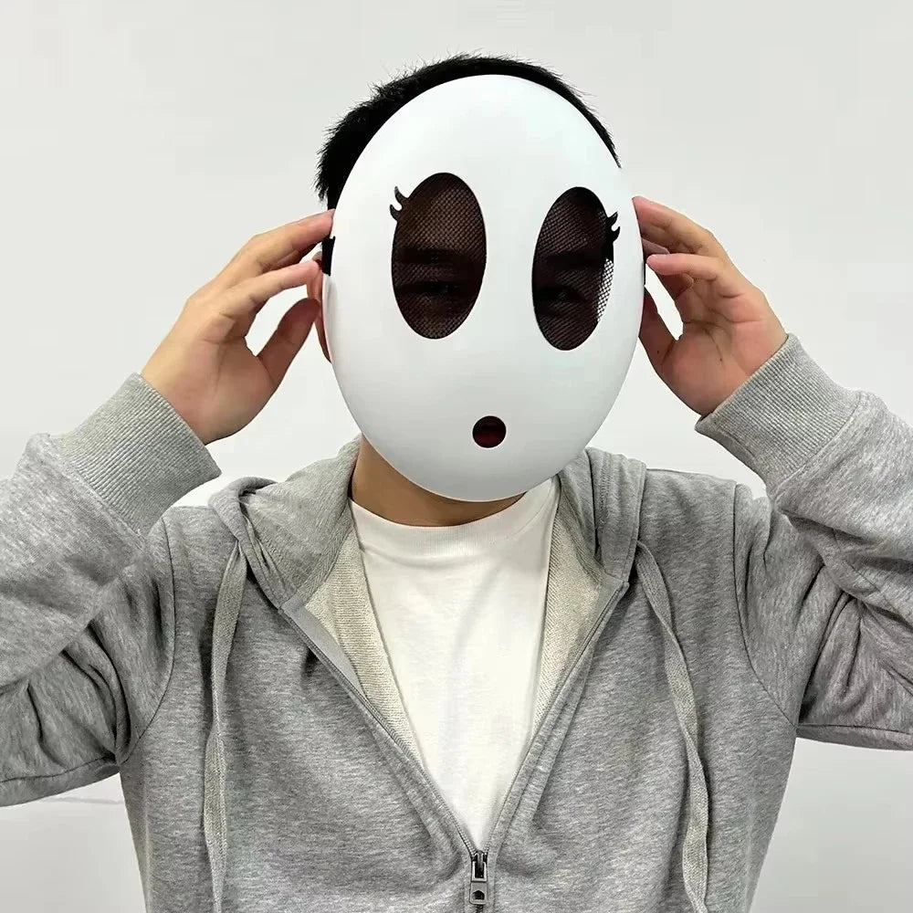 Shy Guy Cosplay Mask – Halloween Costume Prop for Adults Cosplay Costume Mask Babs