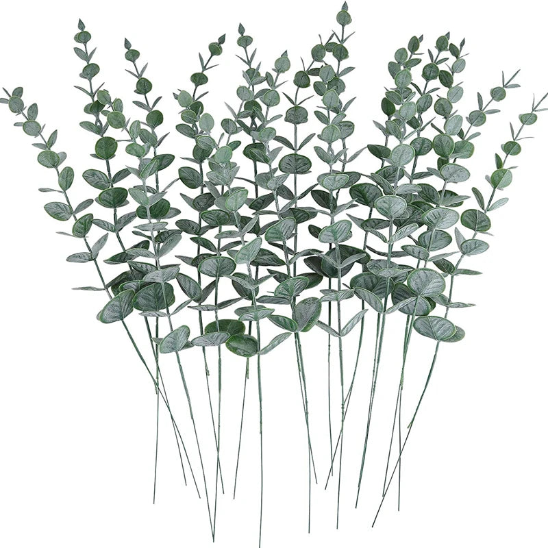 Artificial Eucalyptus Leaves Fake Plants – Wedding & Home Decor Artificial Leaves Babs green 100pcs