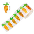 500pcs Glitter Carrot Easter Stickers – Waterproof Labels 1.2in Easter Craft Stickers Babs 01359