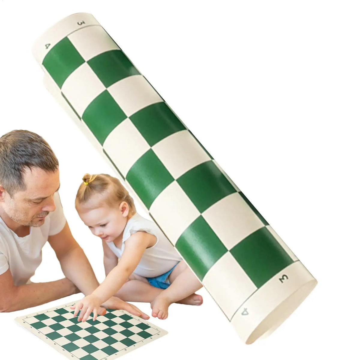 Roll-Up PU Leather Chess Board – Portable Tournament Mat Chess Board Mat Babs