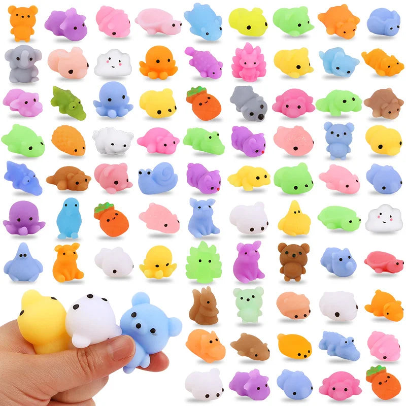 Mini Mochi Squishy Toys Kawaii Kids Party Favors 10/20/50 Pack Squishy Toy Set Babs