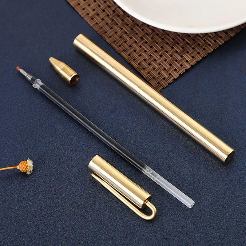 Heavy Brass Ballpoint Pen | Click Retractable Business Gift Brass Ballpoint Pen Babs