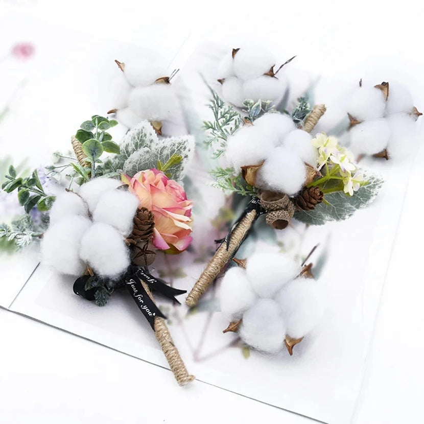 50/100 Pc Artificial Cotton Ball Flowers for Wedding & Home Decor Artificial Flowers Babs