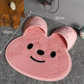 Silicone Foot Scrubber Bath Mat – Anti-Slip Dead Skin Remover Foot Scrubber Mat Babs Pink