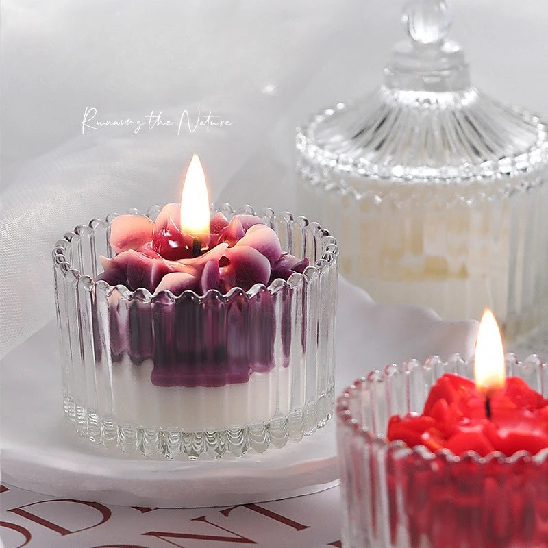 Hydrangea Soy Wax Scented Candle in Glass Jar | Home Gift Scented Candle Babs