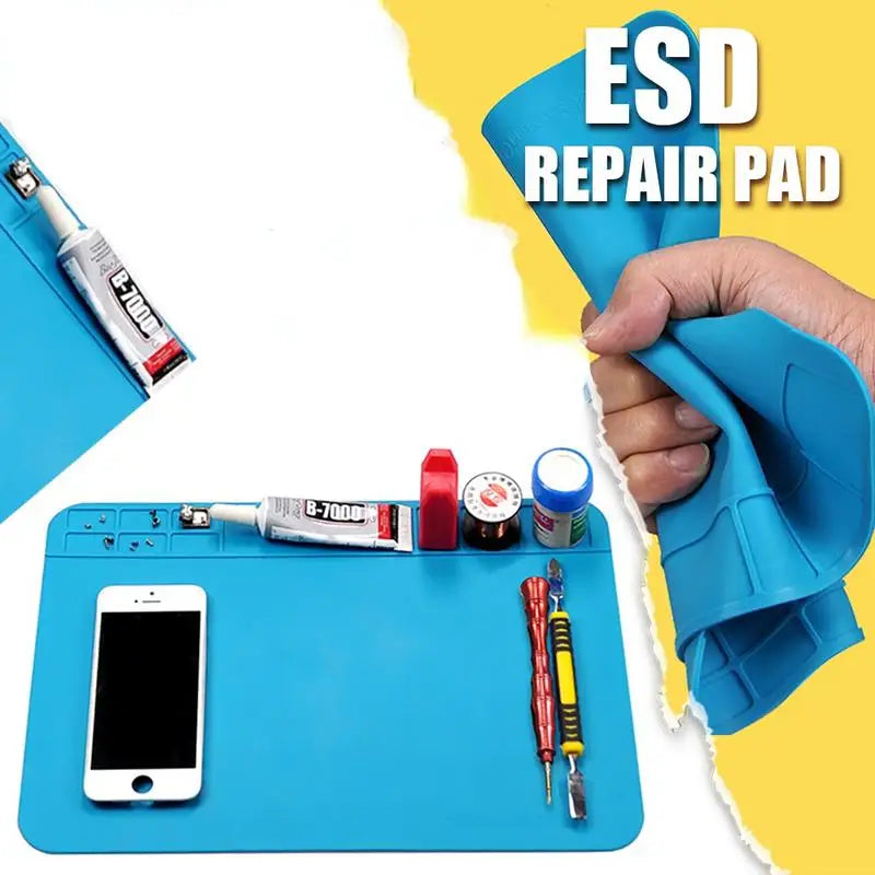 Silicone Soldering Mat – Heat-Resistant Phone & Computer Repair Pad Silicone Soldering Mat Babs