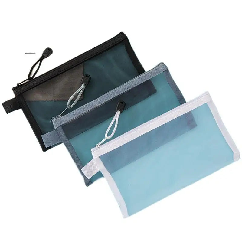 10-Pack Mesh Zipper Pencil Pouches – Clear See-Through Mesh Pencil Pouch Babs