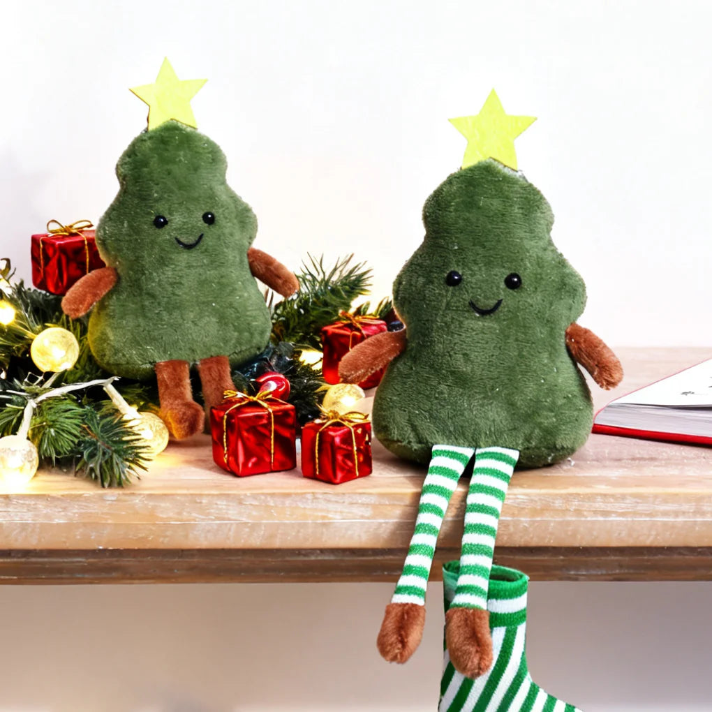 Cute Plush Christmas Tree Pendant Doll Holiday Decoration Christmas Pendant Decoration Babs