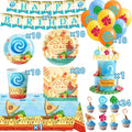 Ocean Theme Birthday Party Kit – Plates, Cups & Balloons Party Tableware Kit Babs 95pcs