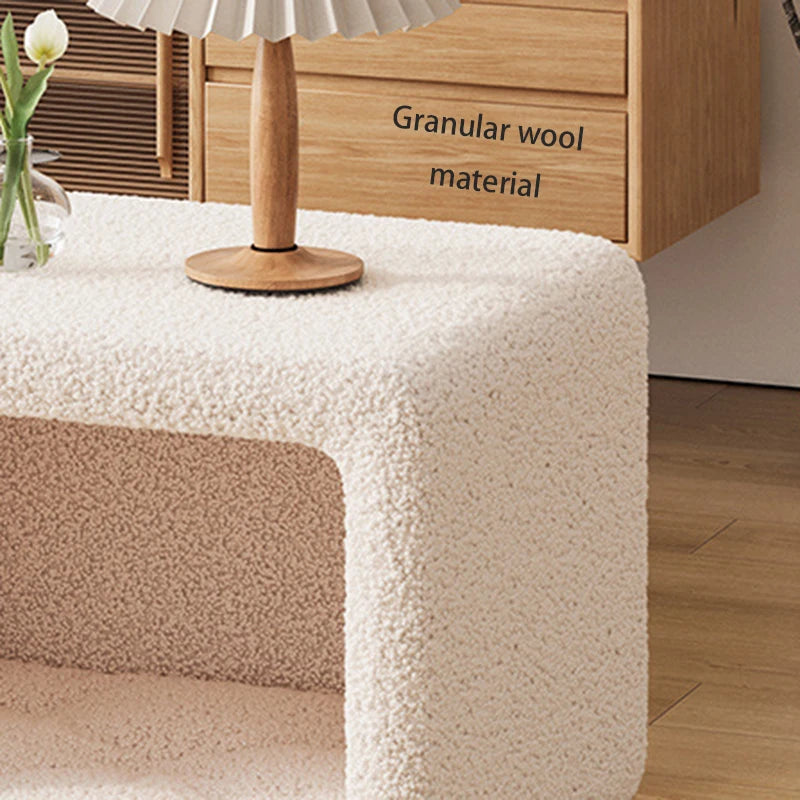 Modern Flannel Nightstand with Drawer – Elegant Bedside Table Nightstand Babs