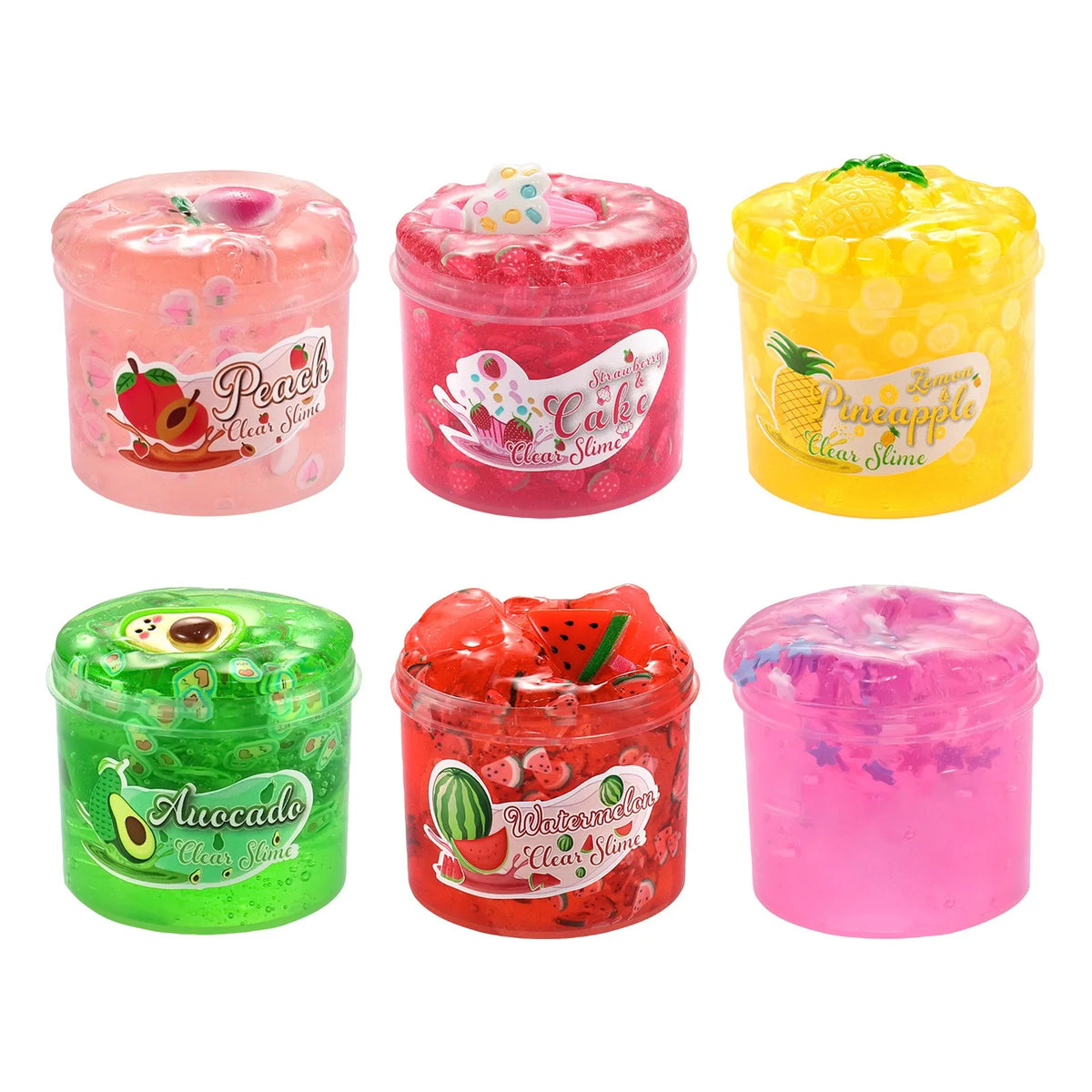 Crystal Clear Fruit Charm Slime – Non-Sticky Jelly Clay, 70/100ml Novelty Slime Toy Babs