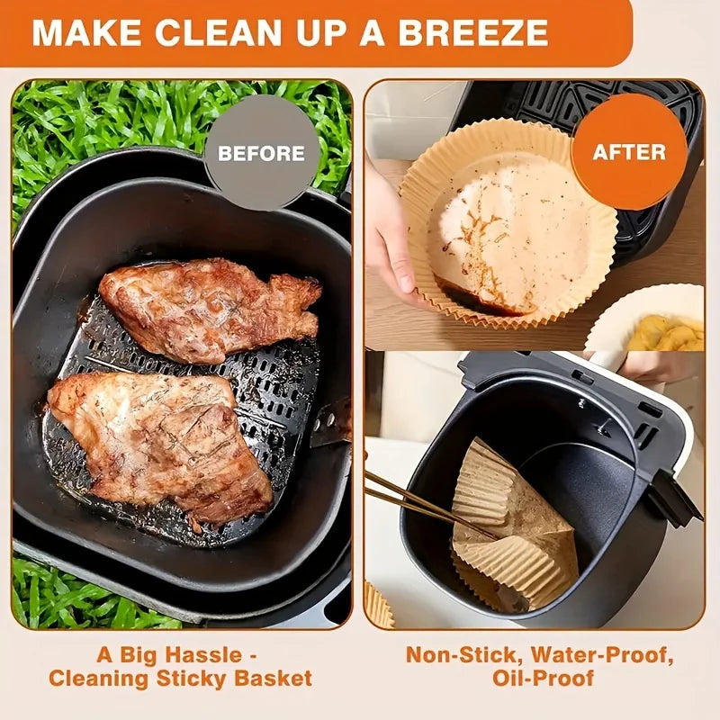 Disposable Non-Stick Air Fryer Liners – Oil-Absorbing Paper Air Fryer Liner Babs