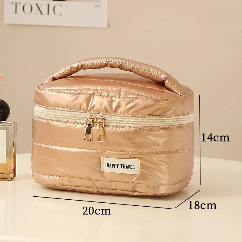 Women's Large Waterproof Travel Makeup & Toiletry Bag Cosmetic Toiletry Bag Babs C-Golden