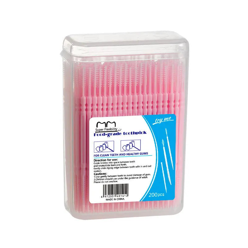 Disposable Interdental Toothpick Brush & Dental Floss Combo Interdental Flosser Pick Babs