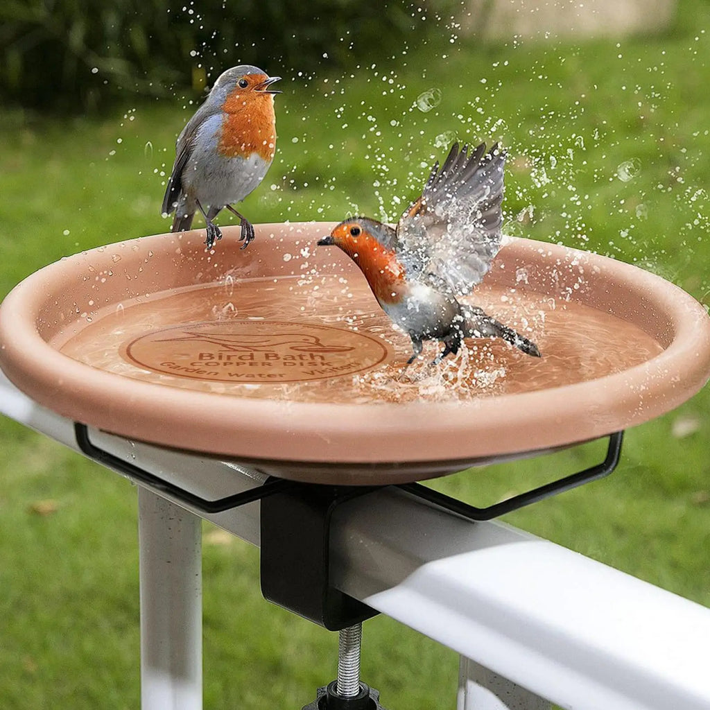 Copper Bird Bath Purifier Disk – Triple-Point Garden Accent Bird Bath Disk Babs