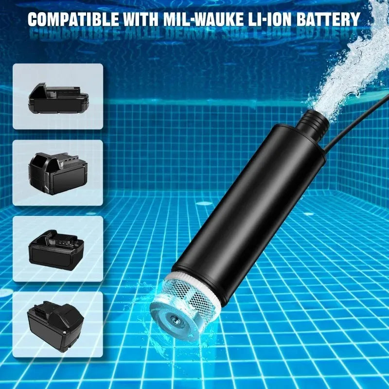 Cordless Submersible Pump for Ryobi/Makita 18V 20V Battery Submersible Water Pump Babs
