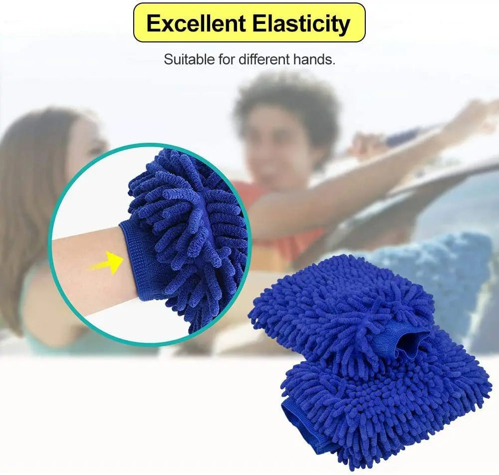 Double-Sided Chenille Car Wash Mitt – Scratch-Free Microfiber Car Wash Mitt Babs