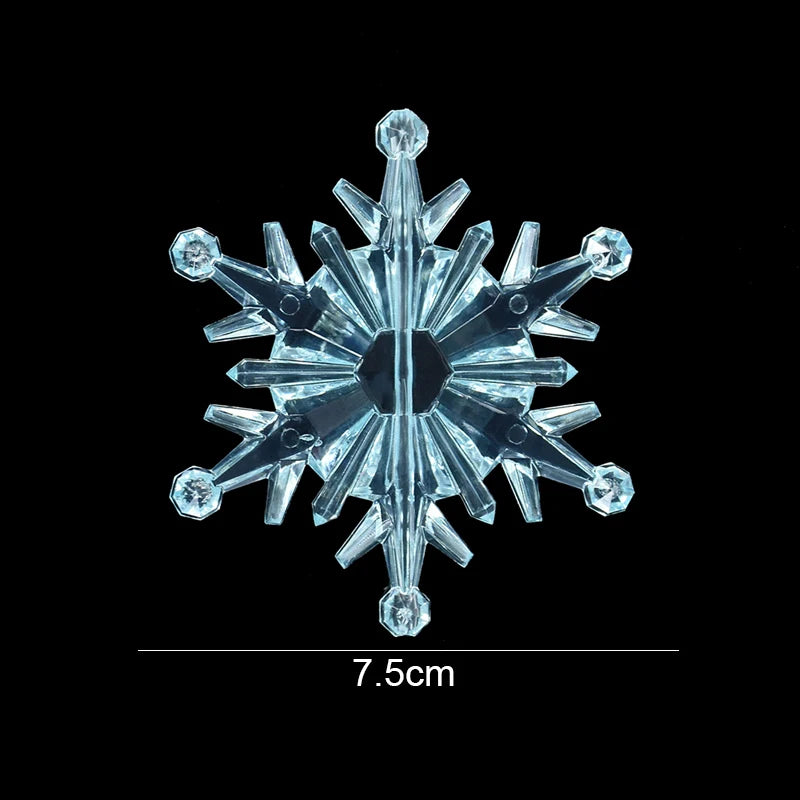 10Pcs Acrylic Snowflake Christmas Ornaments – Tree Pendants Christmas Ornaments Babs B07 (1)