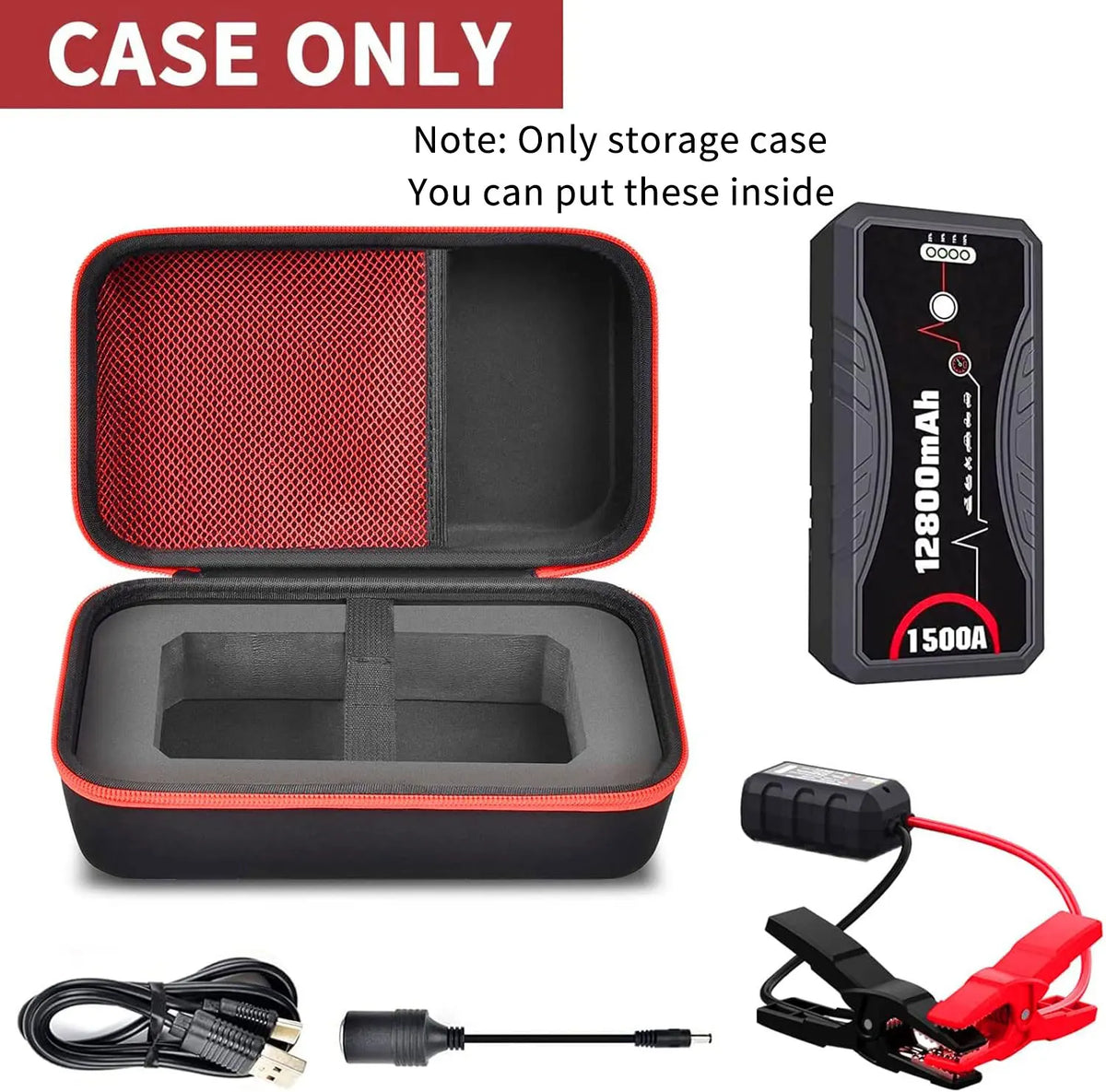 Carrying Case for NEXPOW Jump Starter Q10S T11 – Storage Bag Jump Starter Carrying Case Babs