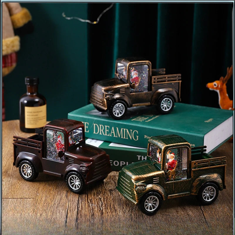 Christmas Water-Filled Snow Truck Light Ornament & Gift Christmas Ornament Babs