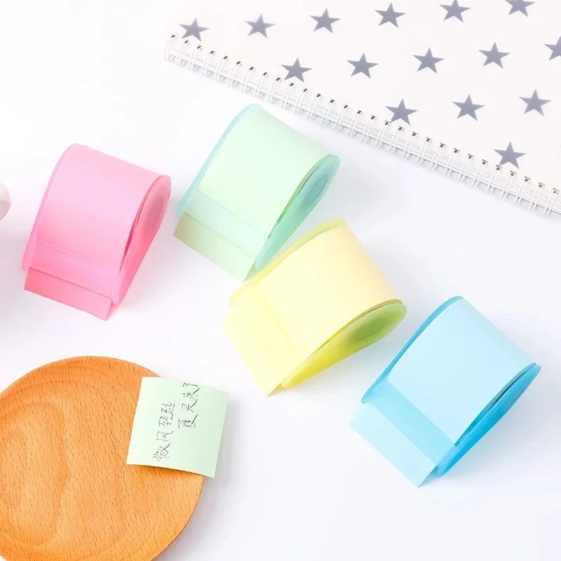 Sticky Memo Note Roll Tape Dispenser – Adhesive Notepad Holder Memo Note Dispenser Babs