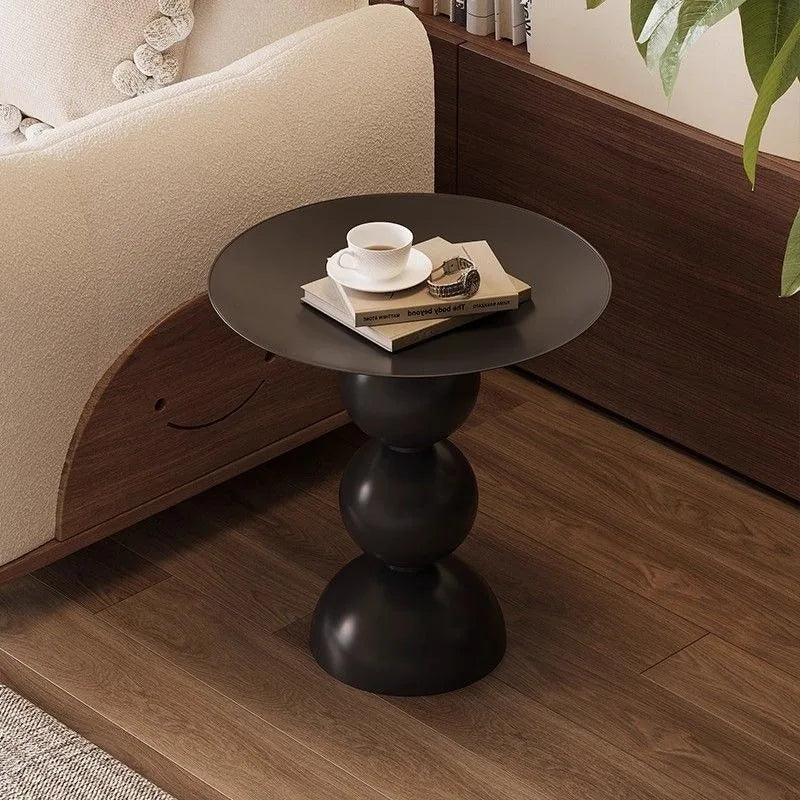 Retro Round Side Table – Minimalist Metal Coffee & Bedside Table Round Side Table Babs