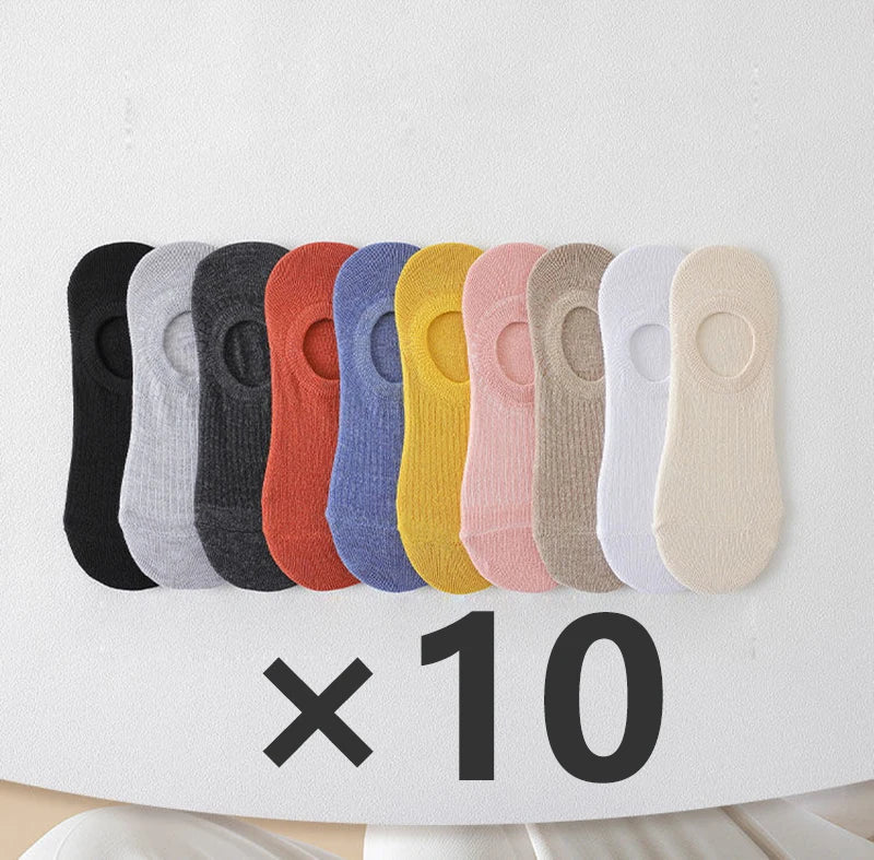 10 Pairs Women's Invisible No-Show Socks – Thin & Breathable Women's No-Show Socks Babs As shown-10Pairs