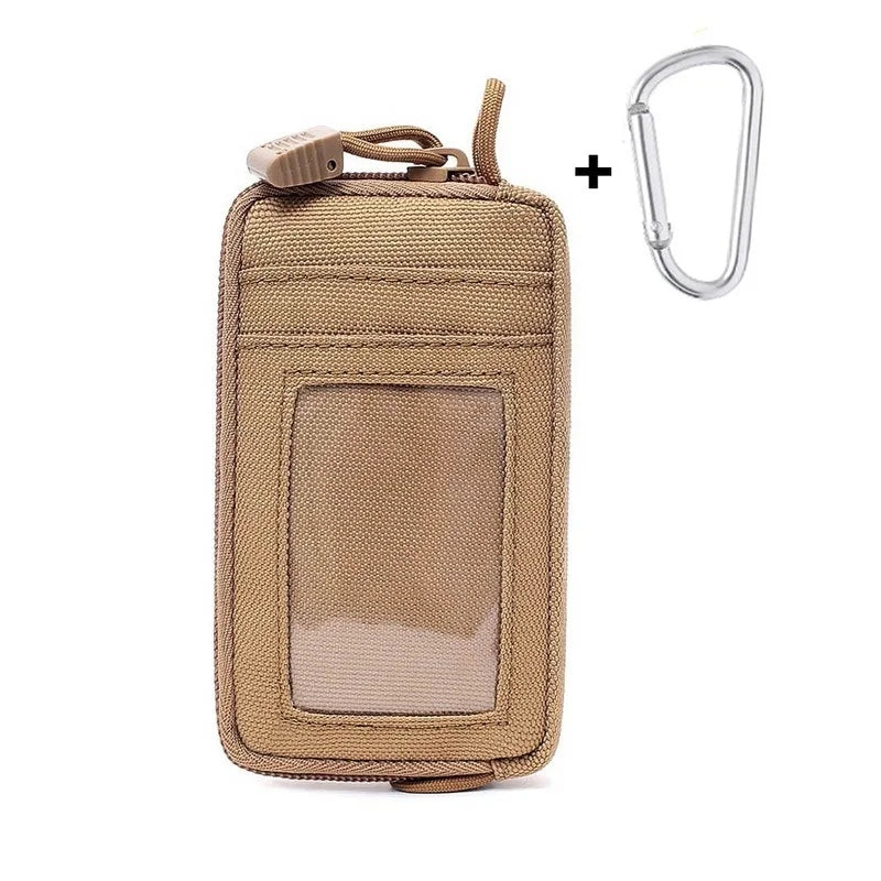 Tactical Waterproof Wallet Card Key Holder Waist Bag Tactical Waist Wallet Babs khaki