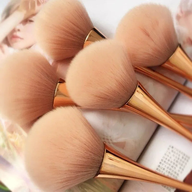Rose Gold Powder Blush Brush – Large Professional Makeup Brush Makeup Brush Babs