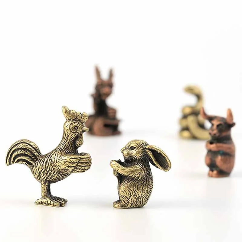 Mini Brass Copper Chinese Animal Figurine Incense Stick Holder Incense Stick Holder Babs