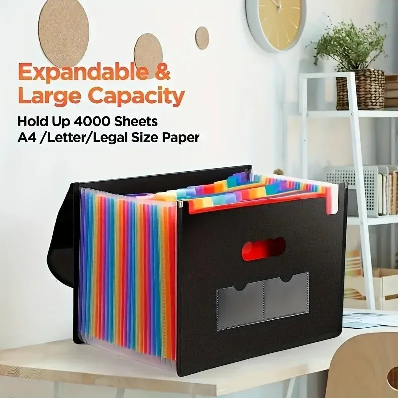 A4 Accordion File Folder Organizer – 13 or 25 Pockets Accordion File Folder Babs