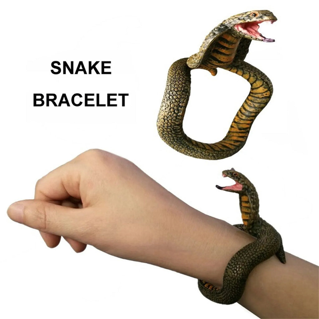 Realistic Snake Bracelet PVC Prank Wristband – Halloween Party Prank Novelty Toy Babs A One Size